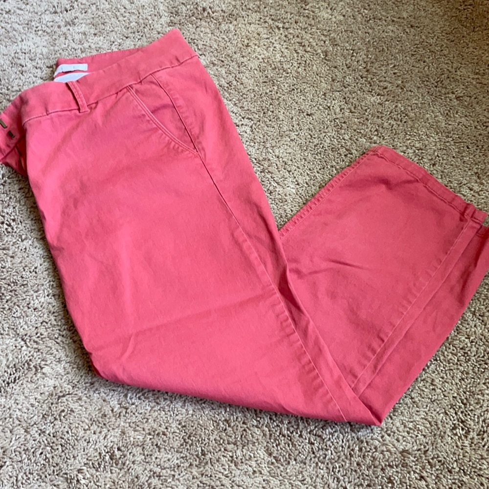 Loft size 12 crop flat front pant